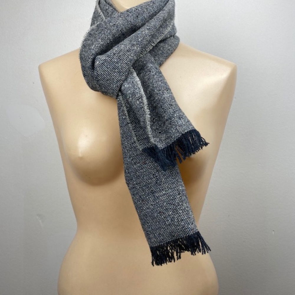 John Molloy Wool Scarf, Blue, Made in Ireland